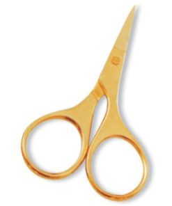 Cuticle Scissor. Full Gold.